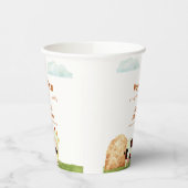 かわいい素朴水彩聖い牛農場の赤ちゃんシャワー 紙コップ (左)