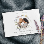 かわいい素朴牧草地フローラリース結婚写真 ゲストブック