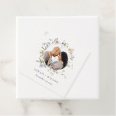 かわいい素朴牧草地フローラリース結婚写真 フェイバータグ (インサイチュ)