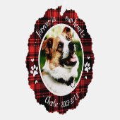 かわいい素朴犬ペット記念カスタム写真 オーナメントカード (右)