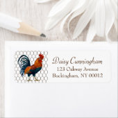 かわいい素朴田舎鶏のチキンワイヤー ラベル (インサイチュ)