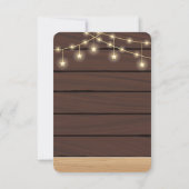 かわいい素朴白いバニーの赤ちゃんシャワー サンキューカード (裏面)