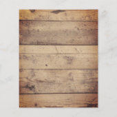 かわいい素朴鹿カップル赤ちゃんシャワー予算招待状 (裏面)