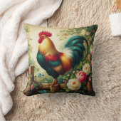 かわいい素朴/ヴィンテージのオンドリ クッション (ブランケット)