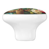 かわいい素朴/ヴィンテージのオンドリ セラミックノブ (側面)