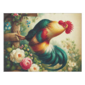 かわいい素朴/ヴィンテージのオンドリ テーブルクロス (正面(横))