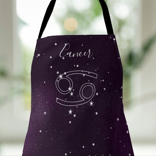かわいい紫がん〔占星術の〕十二宮図サイン星占いエプロン エプロン