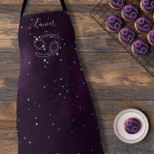 かわいい紫がん〔占星術の〕十二宮図サイン星占いエプロン エプロン