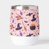 かわいい紫とピンクのハロウィンパターン (背面)