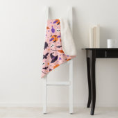 かわいい紫とピンクのハロウィンパターン シェルパブランケット (インサイチュ)