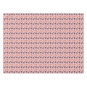 かわいい紫とピンクのハロウィンパターン テーブルクロス (正面(横))