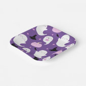 かわいい紫とピンクのハロウィーン誕生日 ペーパープレート (傾斜あり)