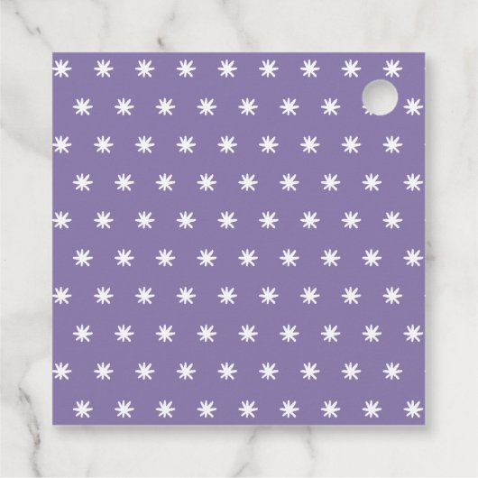 かわいい紫とピンクのユニコーン誕生日ありがとう フェイバータグ (裏面)