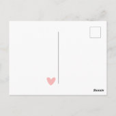 かわいい紫とピンクの猫の子供の誕生日ポストカード ポストカード (裏面)