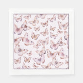 かわいい紫とピンクの蝶の赤ちゃんシャワー スタンダードランチョンナプキン (正面)