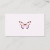 かわいい紫とピンクの蝶ディスプレイシャワー エンクロージャーカード (裏面)