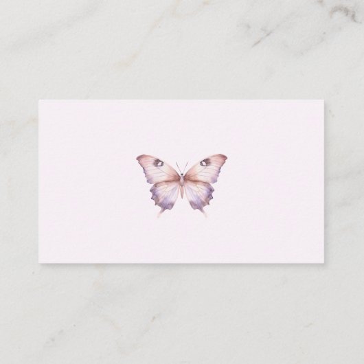 かわいい紫とピンクの蝶ディスプレイシャワー エンクロージャーカード (裏面)