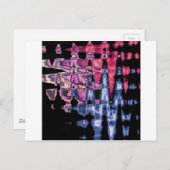 かわいい紫と灰色と黒の水彩画 ポストカード (正面/裏面)