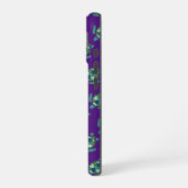 かわいい紫と緑航海ののウミガメ iPhone 16ケース (左側面)