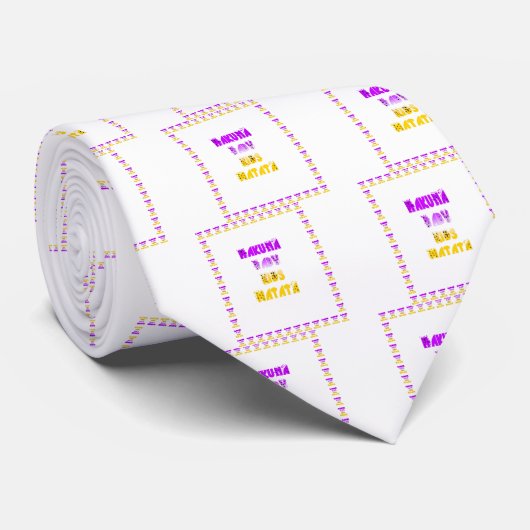 かわいい紫と黄色のハクナマタタ 赤ちゃん 幼児 G ネクタイ (ロール)