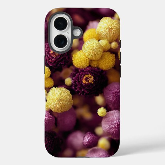 かわいい紫と黄色の花の電話ケース Case-Mate iPhoneケース (裏面)