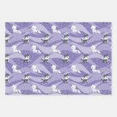 かわいい紫のキツネクマ追加の名前クリスマスクワイイ ラッピングペーパーシート (正面)