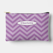 かわいい紫のシボモダンロンの鉛筆ケース アクセサリーポーチ (正面)