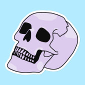 かわいい紫のスカルシール シール