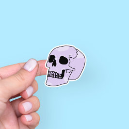 かわいい紫のスカルシール シール