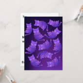 かわいい紫のネオンキットグループ カード (正面/裏面インサイチュ)