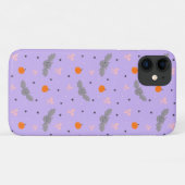 かわいい紫のハロウィンバット柄フォンケース Case-Mate iPhoneケース (裏面(横))