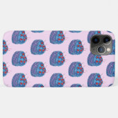 かわいい紫のハートケーキの模様 Case-Mate iPhoneケース (裏面(横))