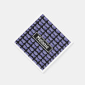 かわいい紫のハート スタンダードカクテルナプキン (角)