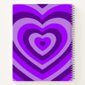 かわいい紫のハート ノートブック (裏面)