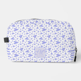 かわいい紫のハート- モノグラムの ドップキット