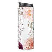 かわいい紫のピンクのフローラエレガント先生  タンブラー (回転右)