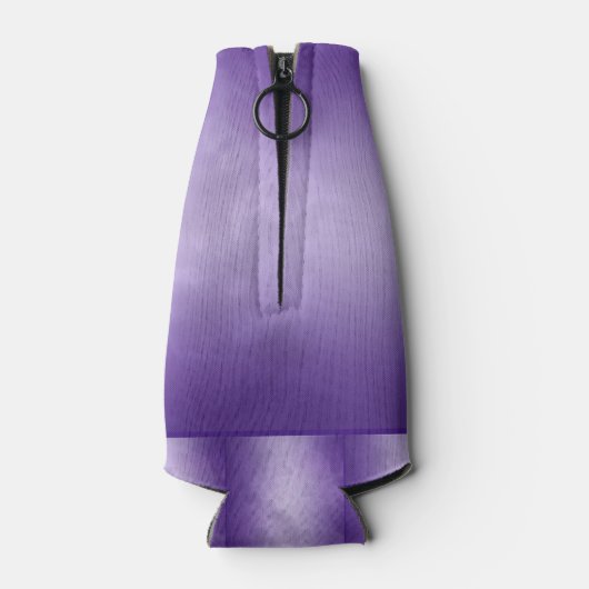 かわいい紫のファンタジー蝶モノグラム ボトルクーラー (裏面)