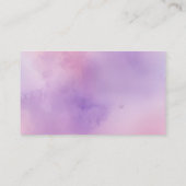 かわいい紫のフローラ蝶の本ベビーチケット エンクロージャーカード (裏面)