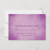 かわいい紫のフローラ 出欠カード (裏面)