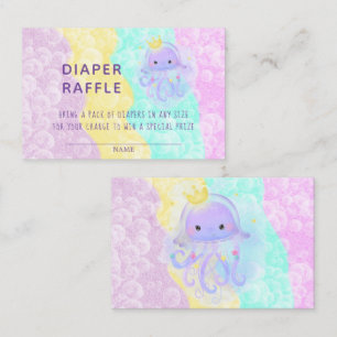 かわいい紫のプリンセスクラゲおむつラッフル 名刺