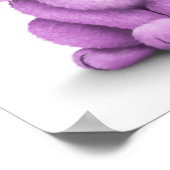 かわいい紫のベビーバニー眼鏡をかけて白 ポスター (角)