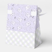 かわいい紫のママとベビー幽霊ベビーシャワー フェイバーボックス (裏面サイド)