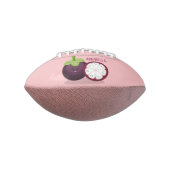 かわいい紫のマンゴスチン漫画イラストレーション アメリカンフットボール (回転90)