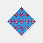 かわいい紫の人が怪物を食べる スタンダードカクテルナプキン (角)