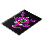 かわいい紫の人が怪物を食べる ノートブック (左側)