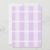 かわいい紫の人魚(ひも)の人魚(ひ)のドッグ(どう)のベビーシャワー 招待状 (裏面)