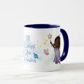 かわいい紫の妖精 全ての願いが叶いますように マグカップ (正面右)