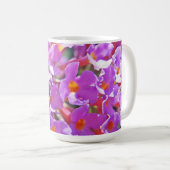 かわいい紫の小さな花 コーヒーマグカップ (正面右)