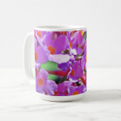 かわいい紫の小さな花 コーヒーマグカップ (正面左)