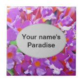 かわいい紫の小さな花 タイル (正面)